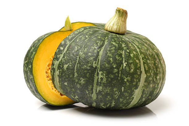 Japanese pumpkin on white background